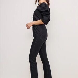 Good American women’s Good Legs Midrise Straight Black Jeans BNWT